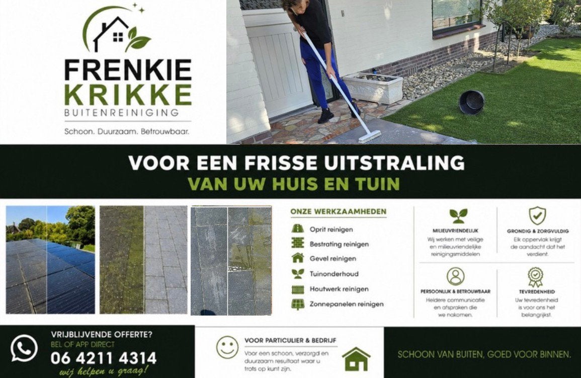 Professionele buitenreiniging voor oprit, gevel en tuin, Vacatures, Goede doelen en Vrijwilligerswerk, Variabele uren, Vanaf 10 jaar