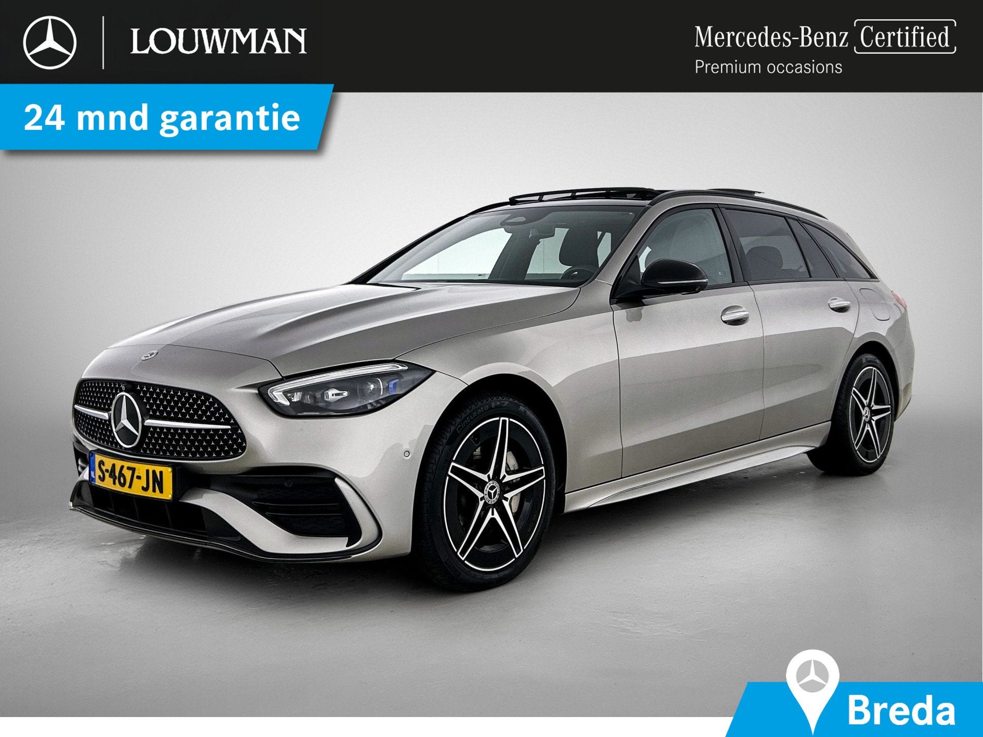 Mercedes-Benz C-Klasse Estate 300 e AMG Line | Panoramadak |, 12 maanden, Achterwielaandrijving, 4 cilinders, 2020 kg