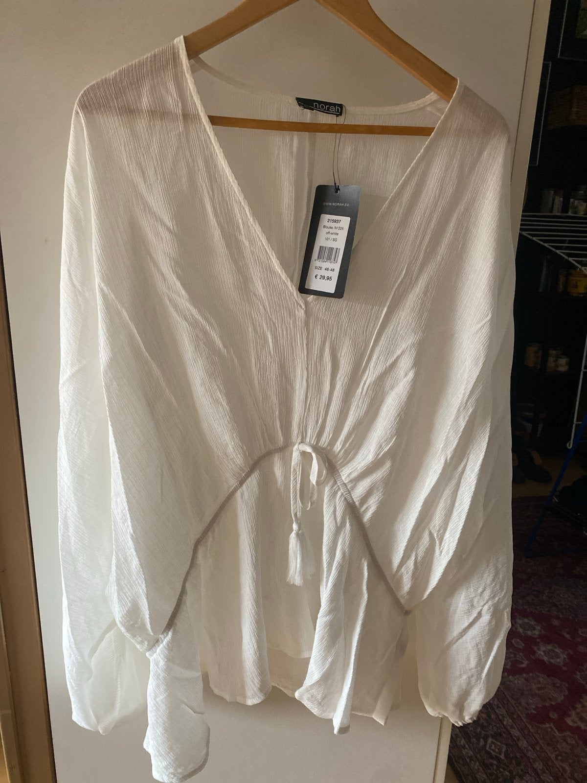 Nieuwe Norah blouse, maat 46-48, off-white, Ophalen of Verzenden, Nieuw, Maat 46/48 (XL) of groter, Wit