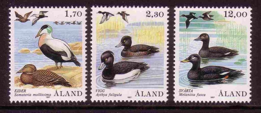 Aland 1987 20/22 Eenden, Postfris, Ophalen of Verzenden, Finland, Postfris