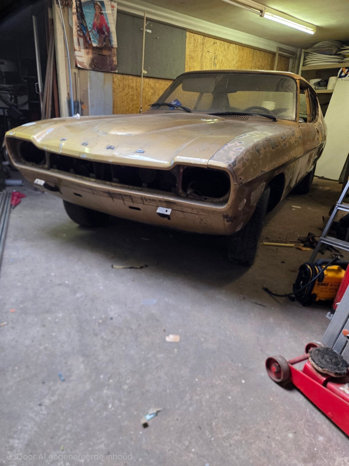 Schuurvondst Ford Capri Mk1 2300GT, Automaat, Achterwielaandrijving, Zwart, 2300 cc