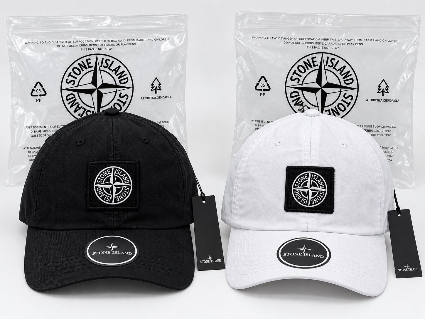 Stone Island Compass Cap Zwart/Wit - Nieuw met label, Ophalen of Verzenden, Nieuw, One size fits all, Pet