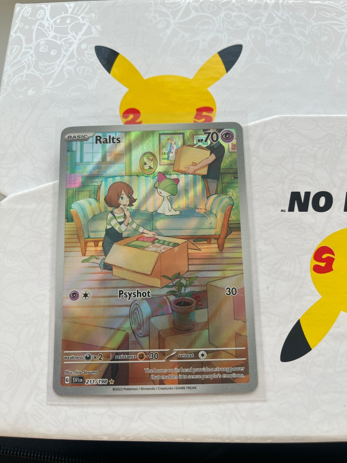 Pokémon Ralts 211/198, Ophalen of Verzenden, Zo goed als nieuw, Losse kaart