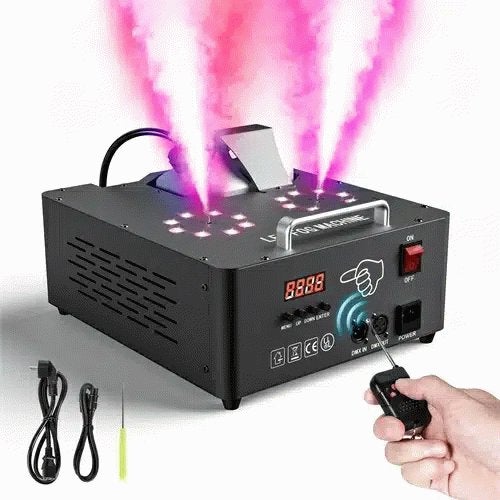 DJLicht 2000W Verticale en Horizontale rookmachine met LED, Geluidgestuurd, Nieuw, Ophalen of Verzenden, .