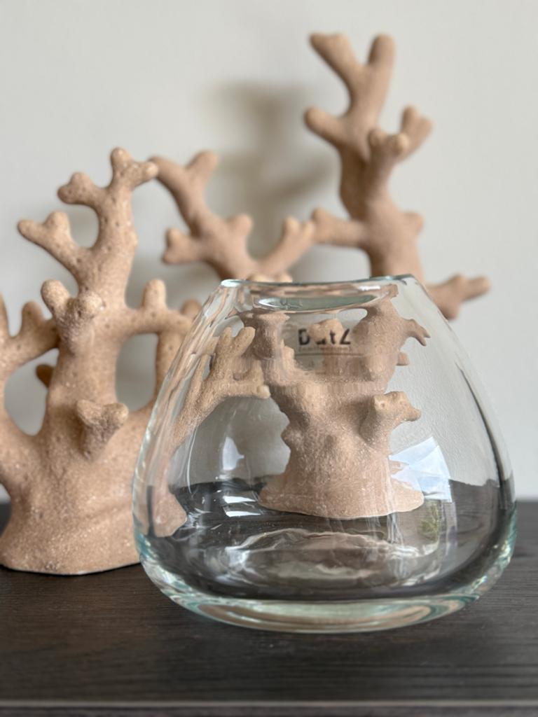 Dutz Ovale Vaasje - Glas - 12 cm hoog, Antiek en Kunst, Ophalen of Verzenden