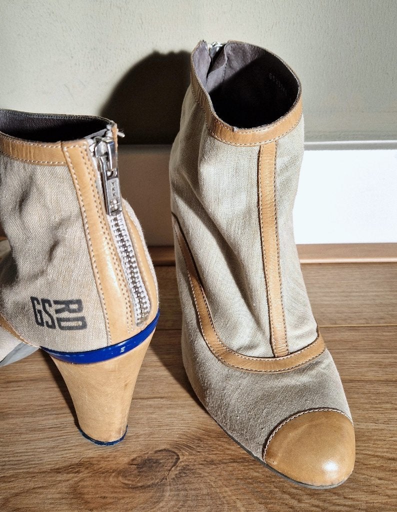 Laarzen G-Star RAW beige canvas maat 40, Beige, Lage of Enkellaarzen, Ophalen of Verzenden, G-STAR RAW