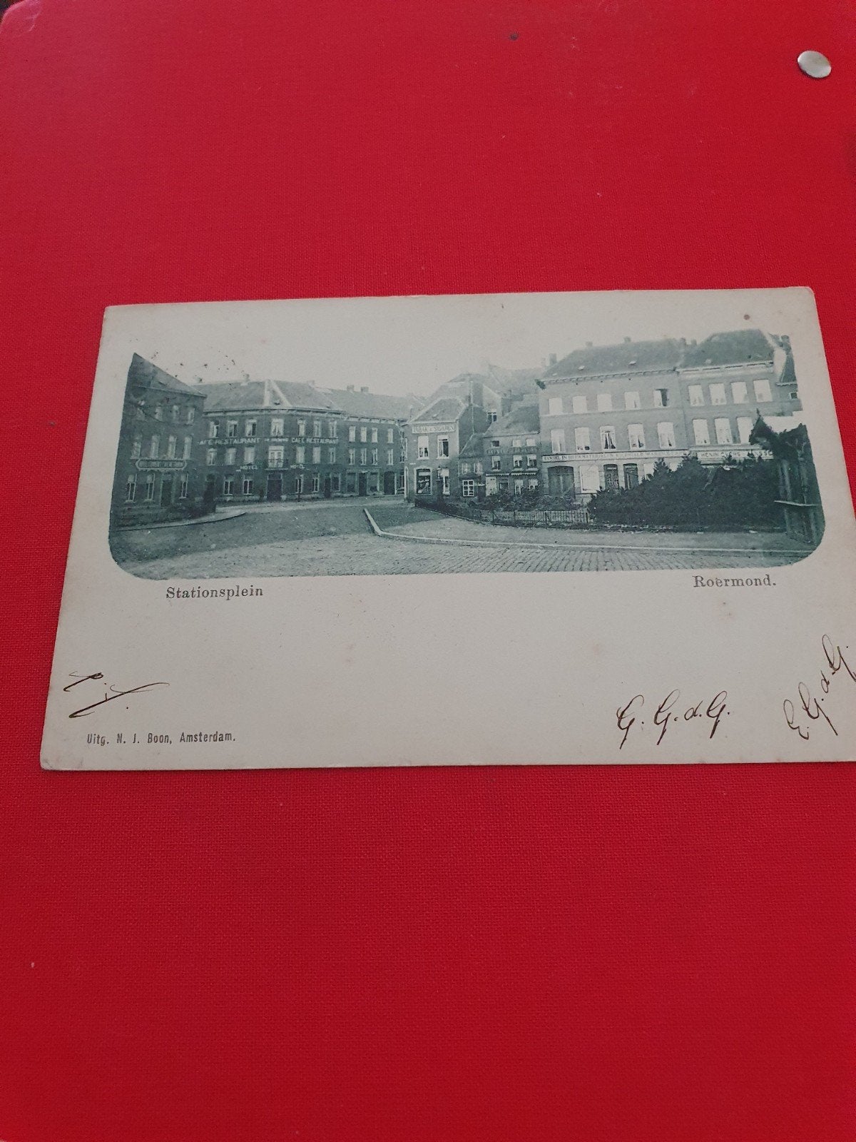 Oude ansichtkaart Roermond Stationsplein (voor 1920), Ophalen of Verzenden, Limburg