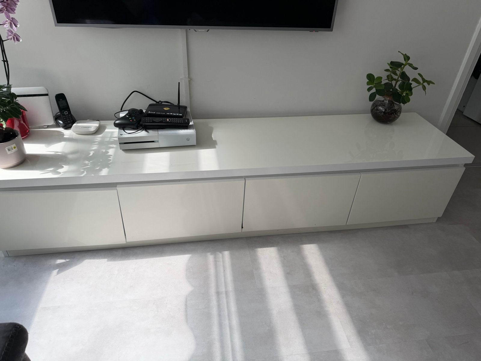 Eettafel, salontafel en tv-meubel - complete set hoogglans, Huis en Inrichting, Tafels | Eettafels, Ophalen, Vier personen, Rechthoekig