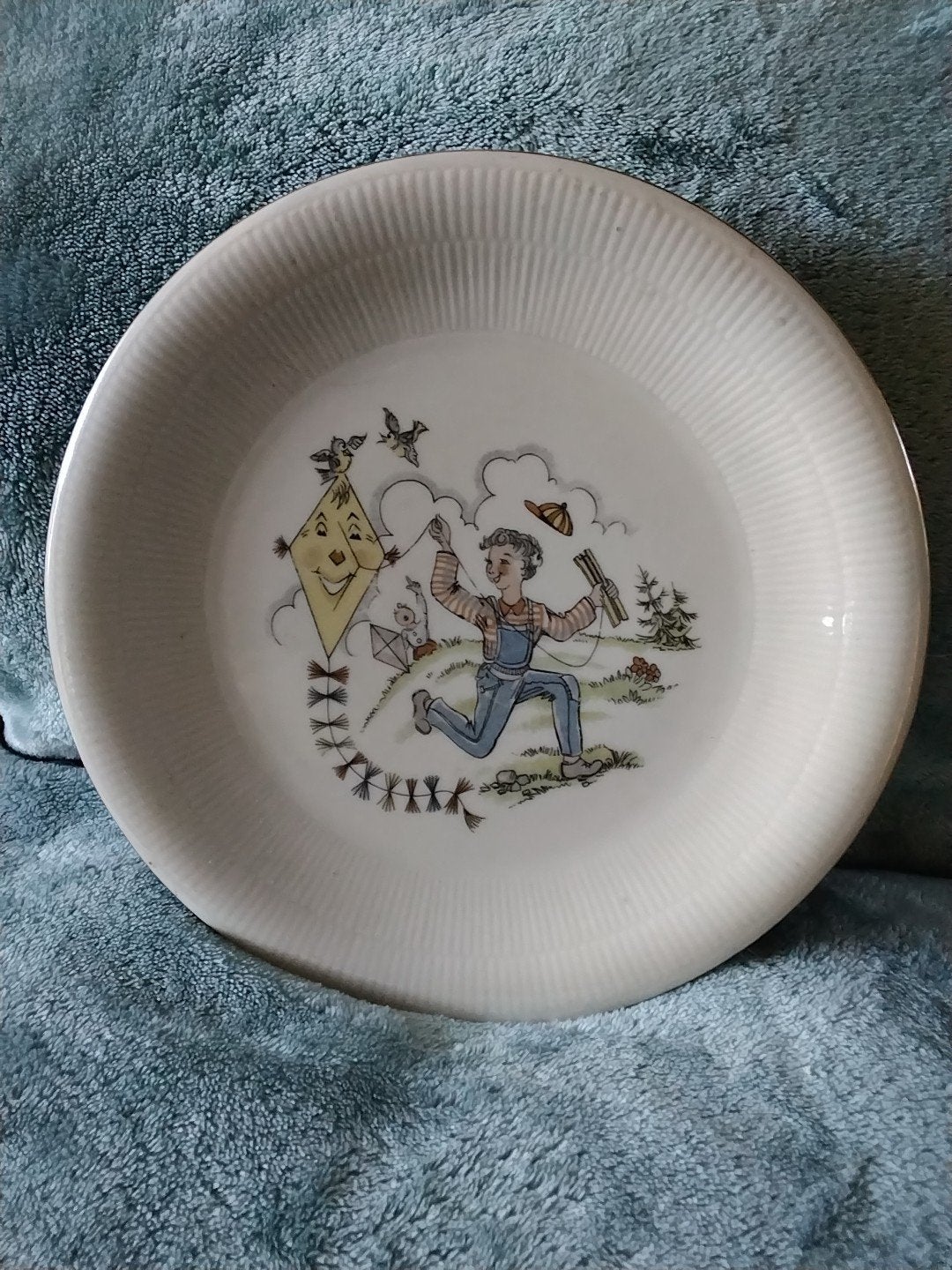 Vintage kinderbord - Jongen met vlieger - Spenzo, Ophalen of Verzenden