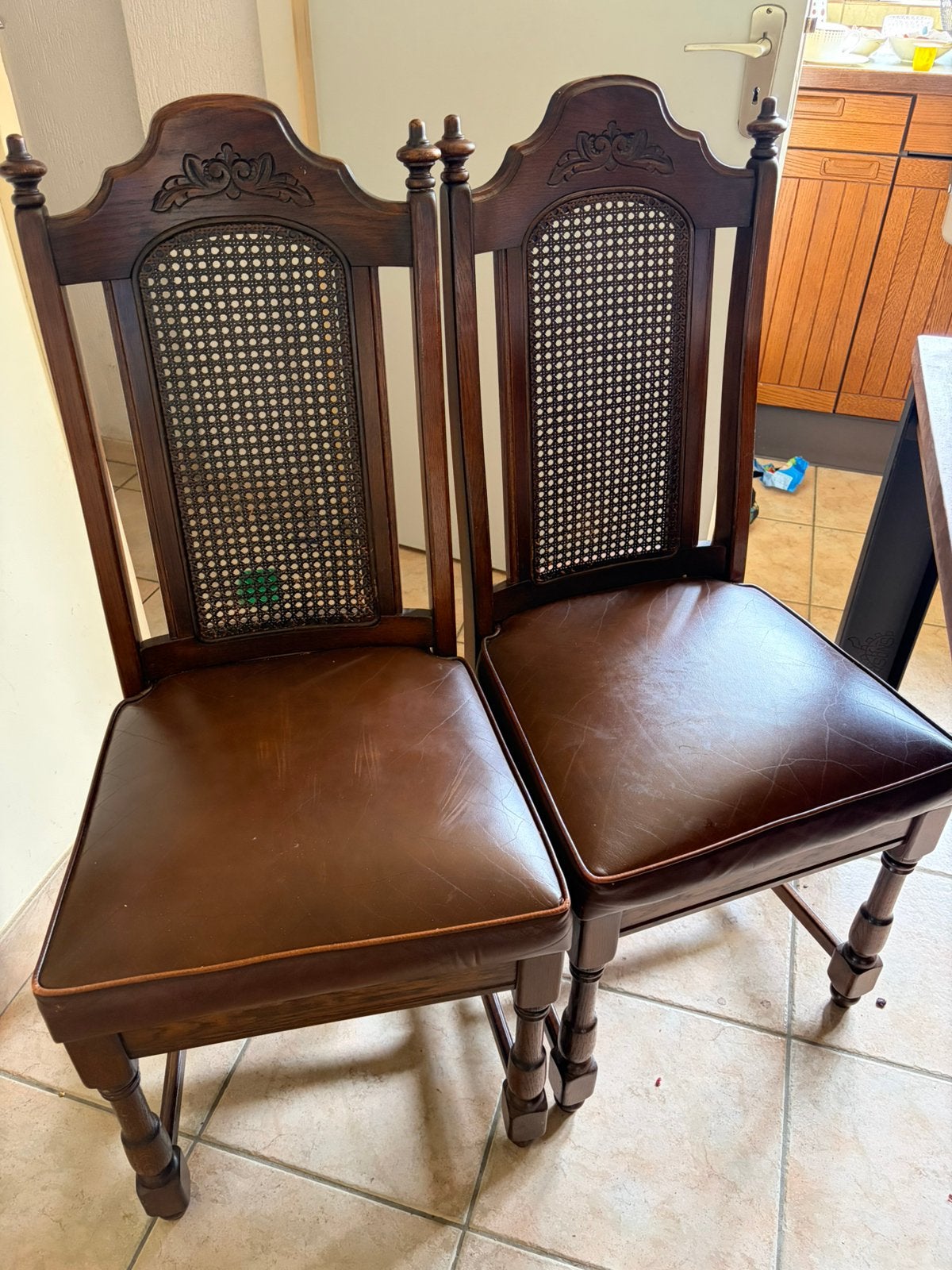 6 Antiek eetkamerstoelen, Antiek en Kunst, Antiek | Meubels | Stoelen en Banken, Ophalen
