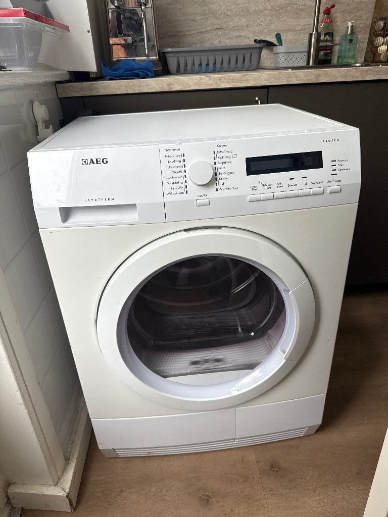 Droger AEG, Ophalen, 6 tot 8 kg, Gebruikt, 85 tot 90 cm