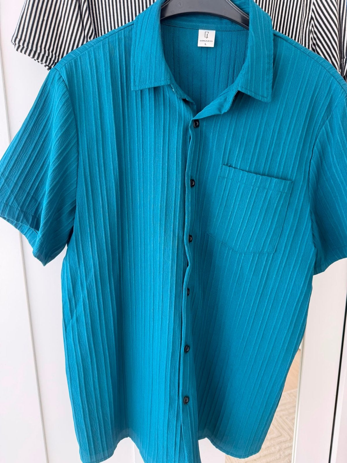 CONJUESS Heren overhemd - Maat L - Zo goed als nieuw, Ophalen of Verzenden, Zo goed als nieuw, Blauw, Halswijdte 41/42 (L)