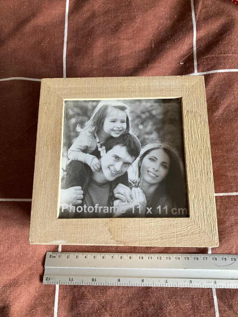 Houten opbergdoos  met fotoframe, Huis en Inrichting, Hout, Nieuw, Ophalen of Verzenden, Theedoos
