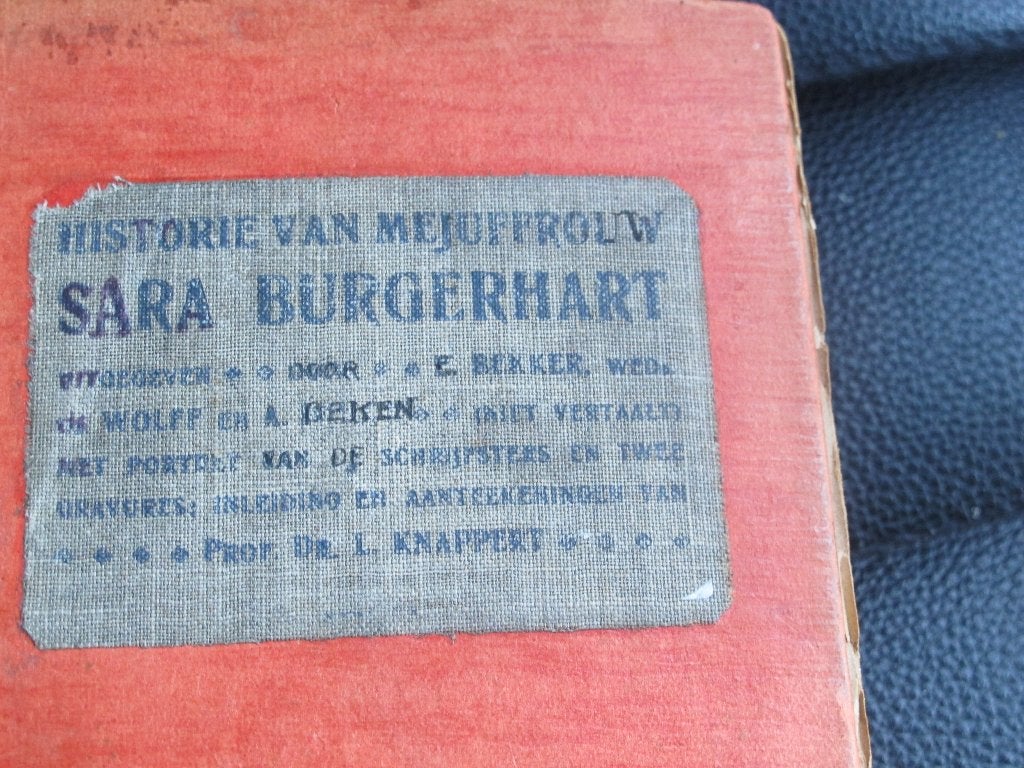 TE KOOP: BOEKJE SARA BURGERHART, Ophalen of Verzenden, Diverse