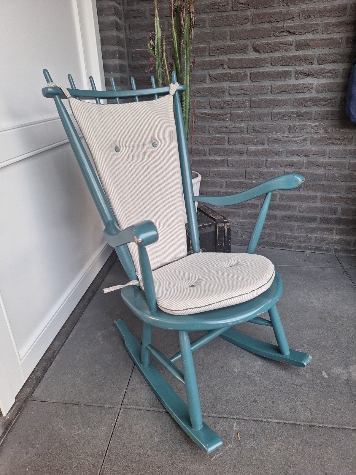 Vintage Houten schommelstoel, Antiek en Kunst, Ophalen