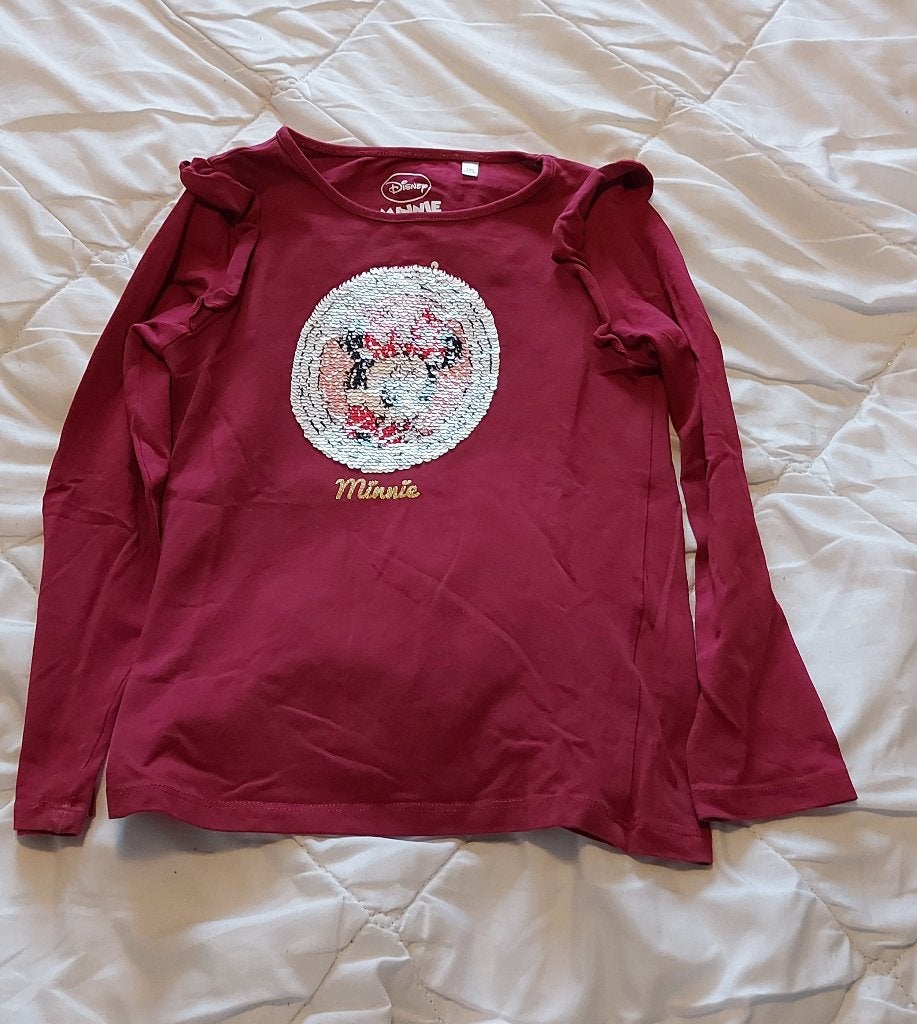 T-shirt met lange mouwen en omkeerbare pailletten, Ophalen, Nieuw, Meisje, Shirt of Longsleeve
