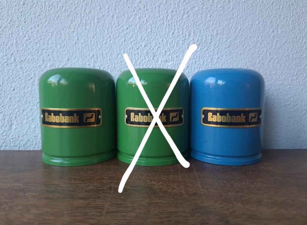 Vintage Rabobank spaarpot, Ophalen of Verzenden, Gebruikt, Metaal of Blik, Dier
