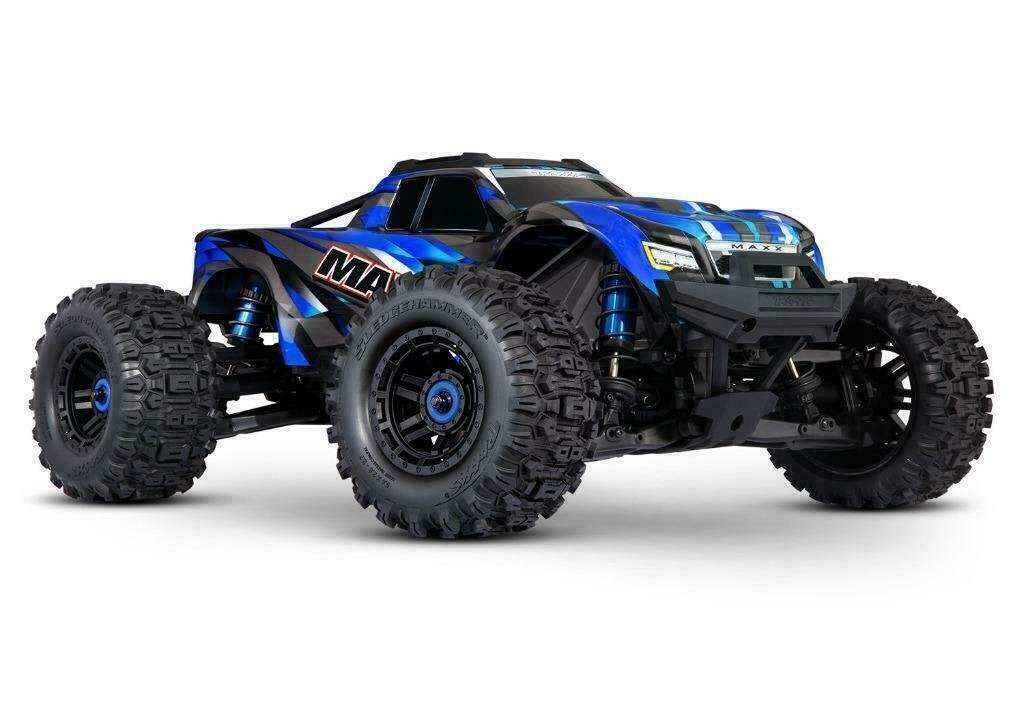 Traxxas Maxx wide 4S brushless monster truck Blauw, Ophalen of Verzenden
