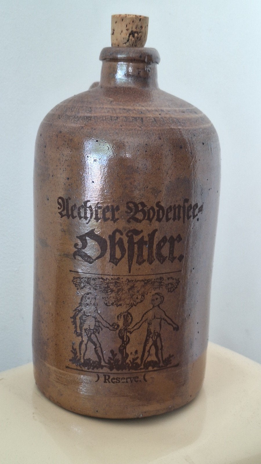 Bodensee Obstler fles kruik steengoed fles 1.5 L, Ophalen