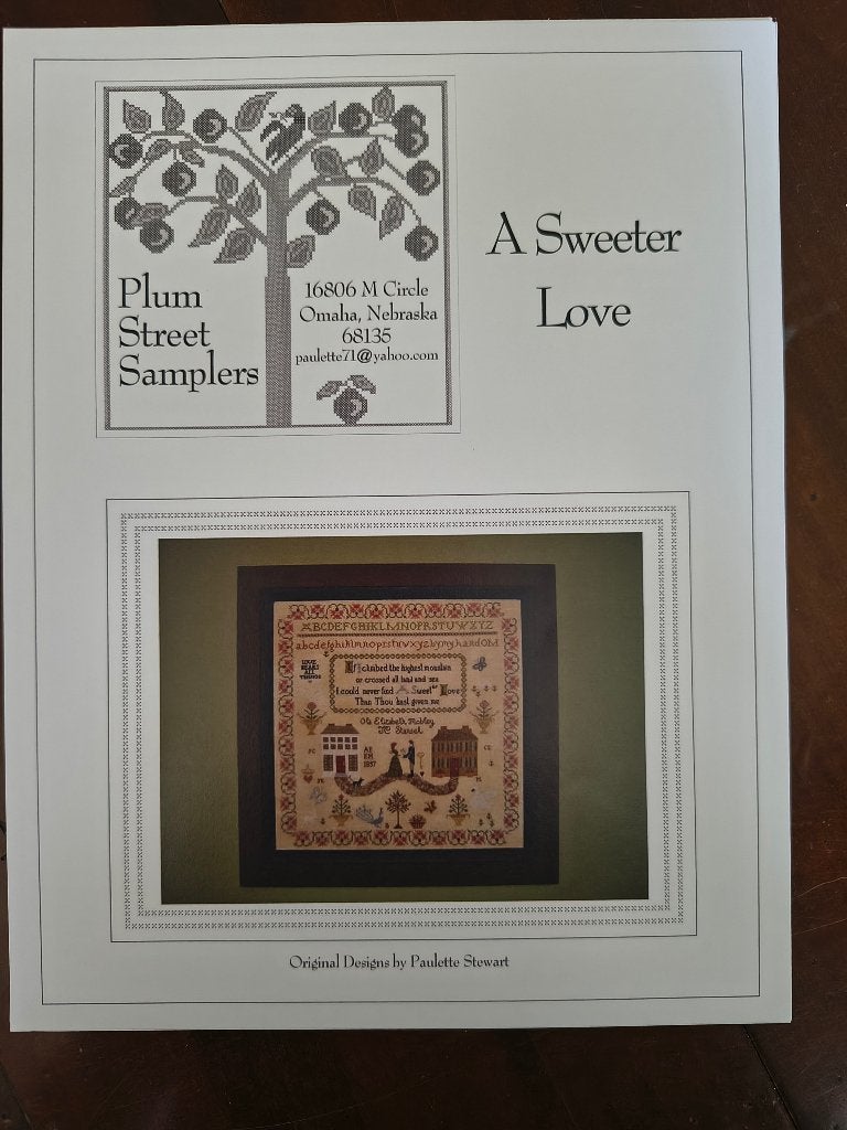 A Sweeter love - Plum Street Samplers, Hobby en Vrije tijd, Ophalen of Verzenden, Zo goed als nieuw, Handborduren, Patroon
