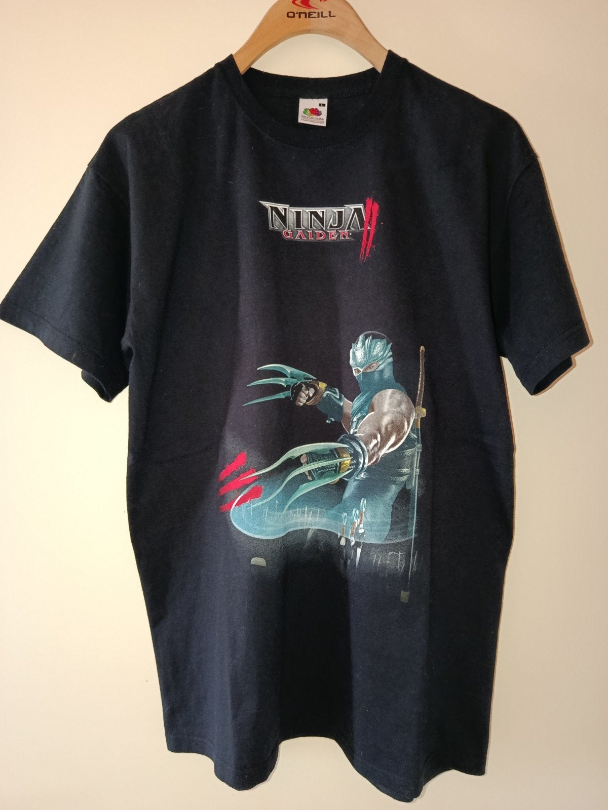 Ninja Gaiden 2 T-shirt, Fruit of the Loom Large, Ophalen, Maat 52/54 (L), Zwart, Zo goed als nieuw