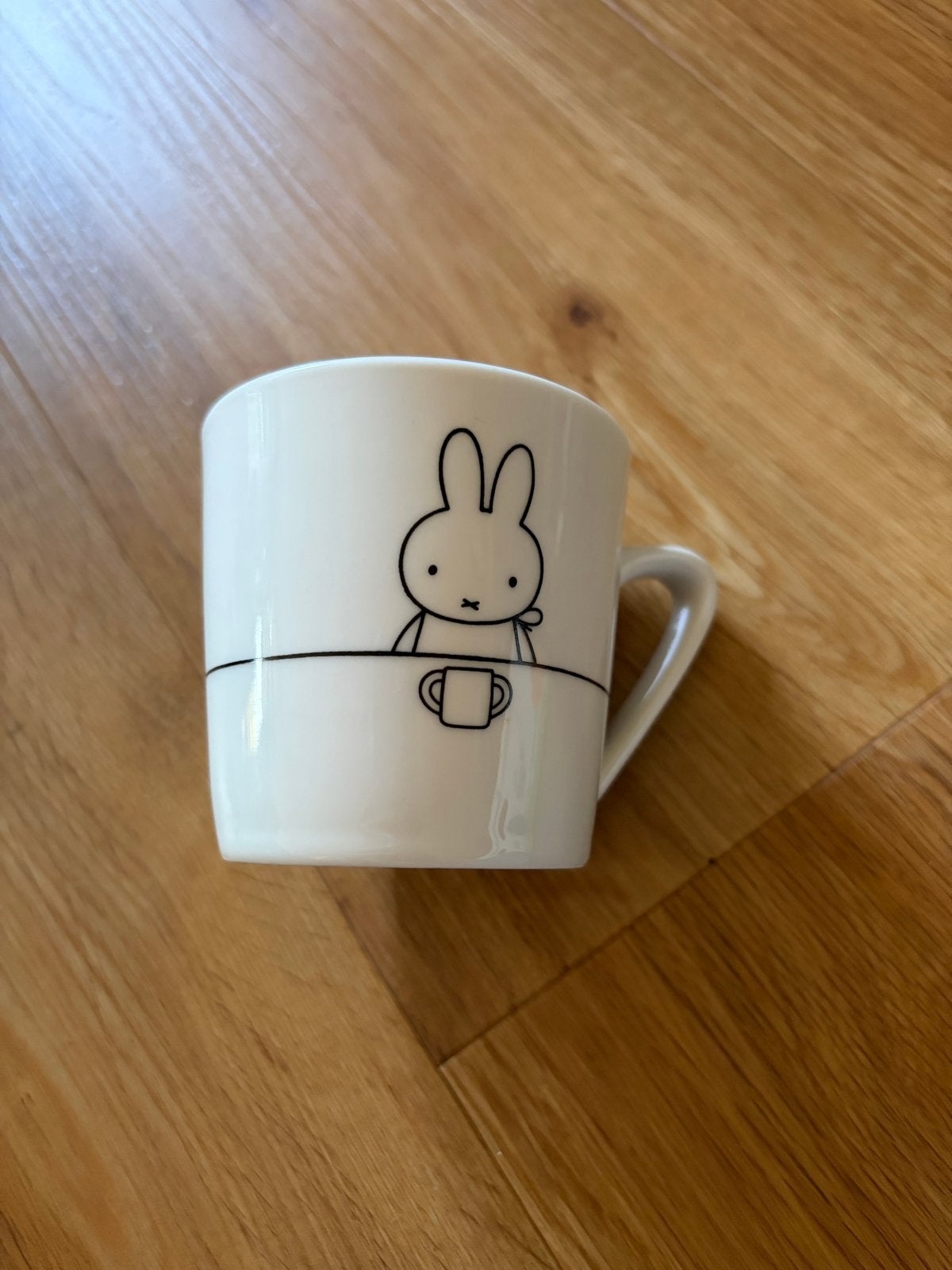 Dick Bruna Nijntje witte mok met zwarte opdruk, Overige merken, Keramiek, Zo goed als nieuw, Modern
