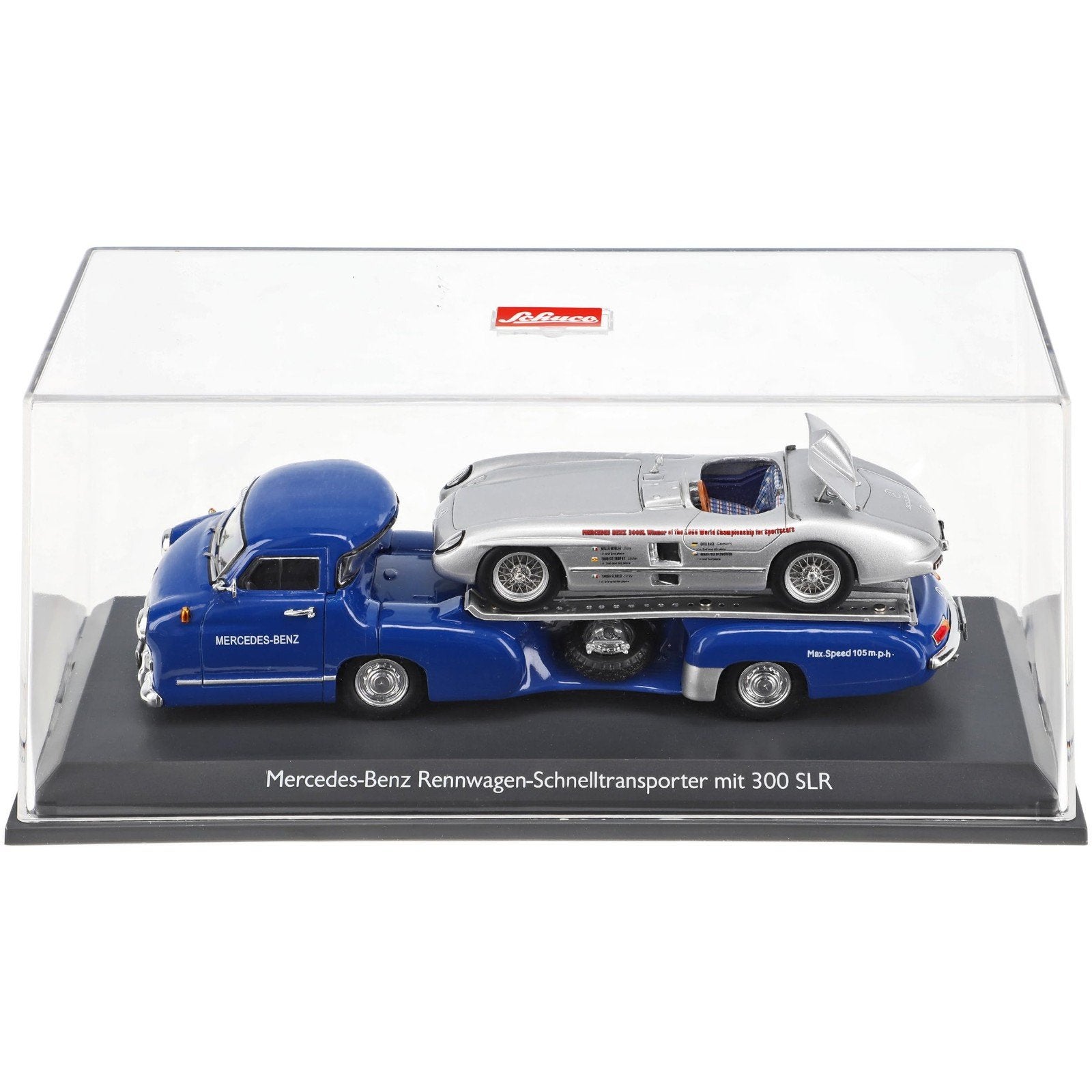 Rennwagen + 300 SLR Mercedes Benz +Figuur Schaal 1:43, Nieuw, Ophalen of Verzenden, Schuco, Schuco