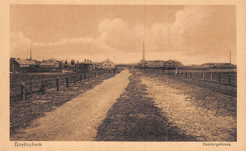 Doetinchem Hamburgerbroek met fabrieken Achterhoek, Verzenden, 1920 tot 1940, Ongelopen, Gelderland