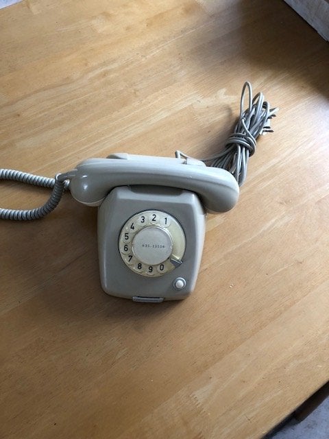 Te koop vintage telefoontoestel, Antiek en Kunst, Curiosa en Brocante, Ophalen