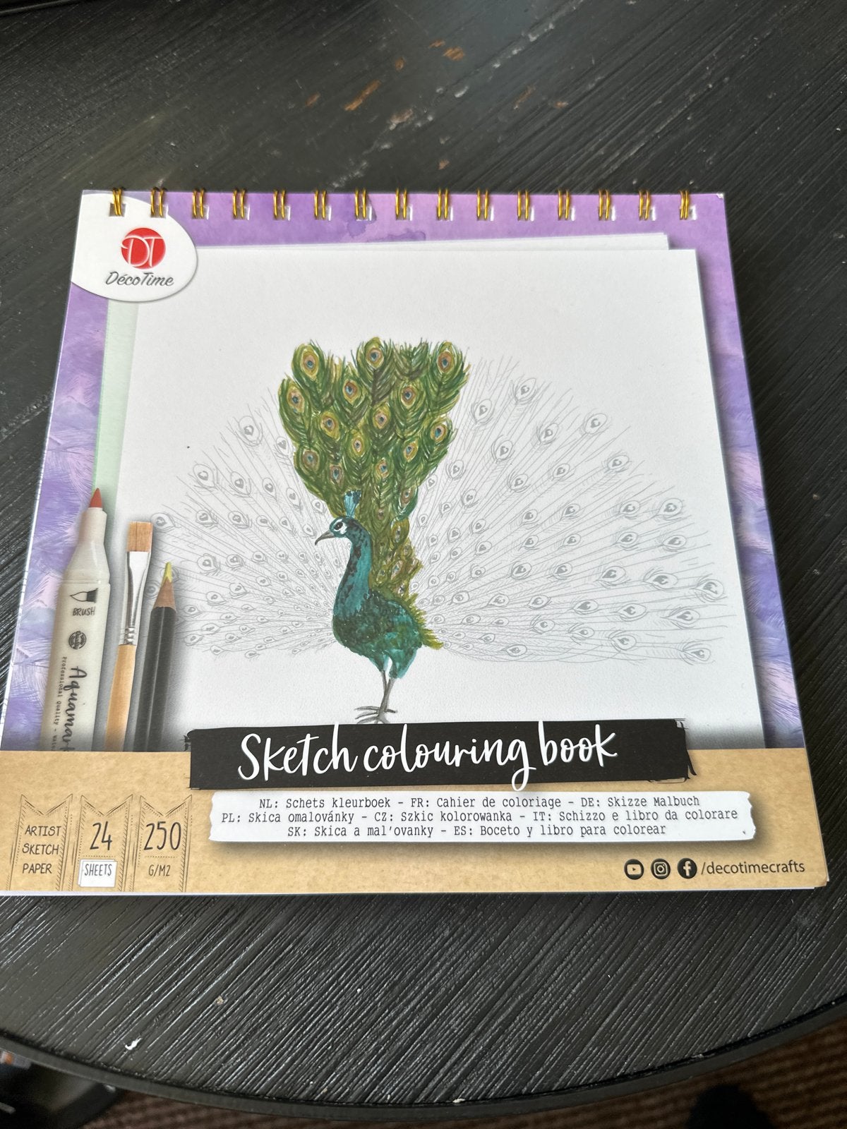 DecoTime Sketch Kleurboek - 24 vellen - Nieuw, Hobby en Vrije tijd, Tekenen, Ophalen of Verzenden, Nieuw, Papier, Schets- of Tekenboek