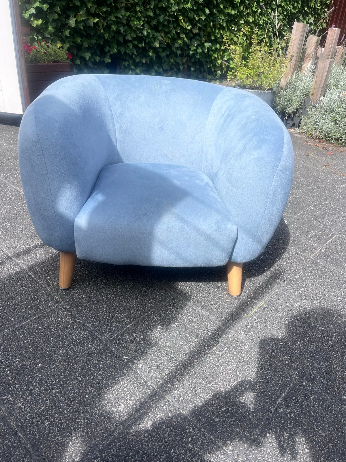 Comfortabele Peuterstoel - Blauw Stof, Ophalen, Blauw, Stof, Zo goed als nieuw