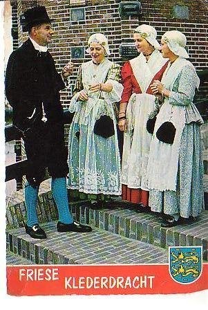 Ansichtkaart 	Friesland	Klederdracht, Verzenden, 1960 tot 1980, Gelopen, Friesland