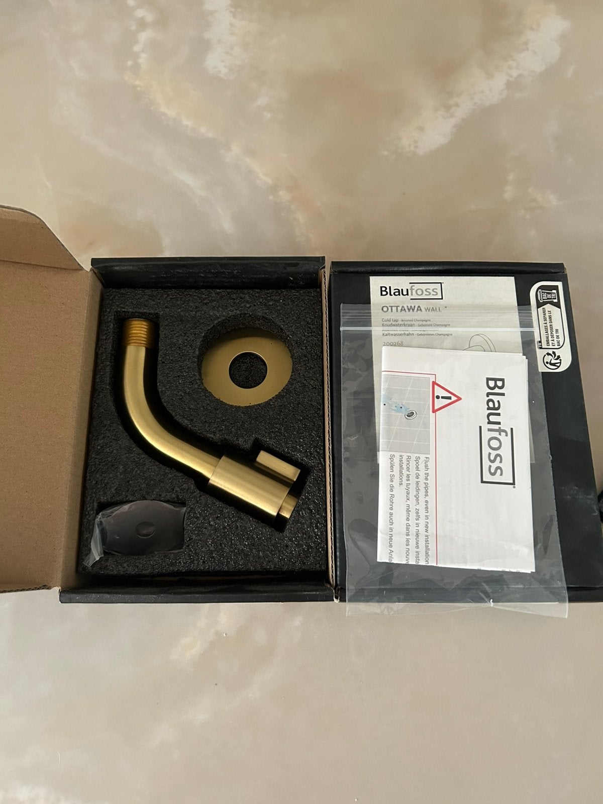 2 gouden koudwater kranen(nieuw), Ophalen, Nieuw, Kraan
