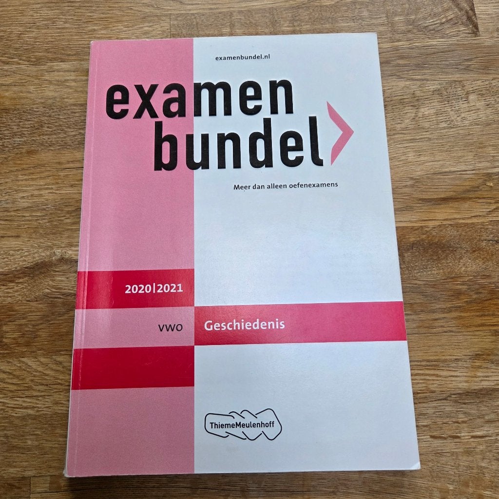 Examenbundel geschiedenis vwo, Boeken, VWO, Geschiedenis, ThiemeMeulenhoff, Ophalen of Verzenden