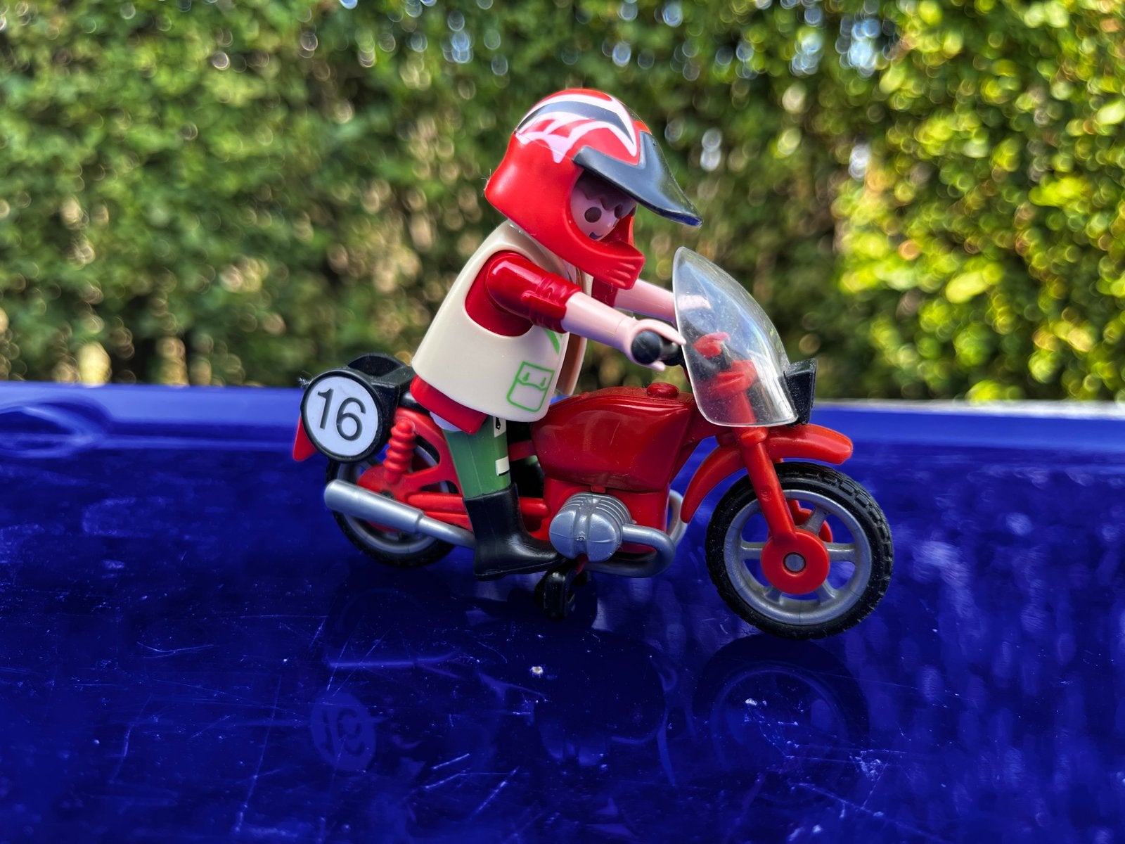 Playmobil Crossmotor met coureur, Kinderen en Baby's, Losse onderdelen, Voertuig, Ophalen of Verzenden, Zo goed als nieuw