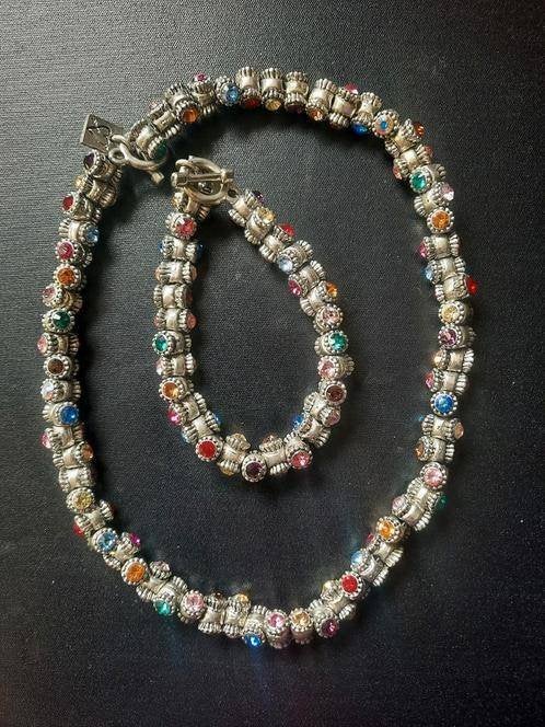 Otazu Barrel set ~ ketting & armband ~ multicolor, Sieraden, Tassen en Uiterlijk, Kettingen, Met kristal, Overige materialen, Ophalen of Verzenden