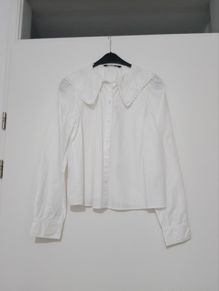 Witte blouse Zara, maat S, Ophalen of Verzenden, Zo goed als nieuw, Maat 36 (S), Wit