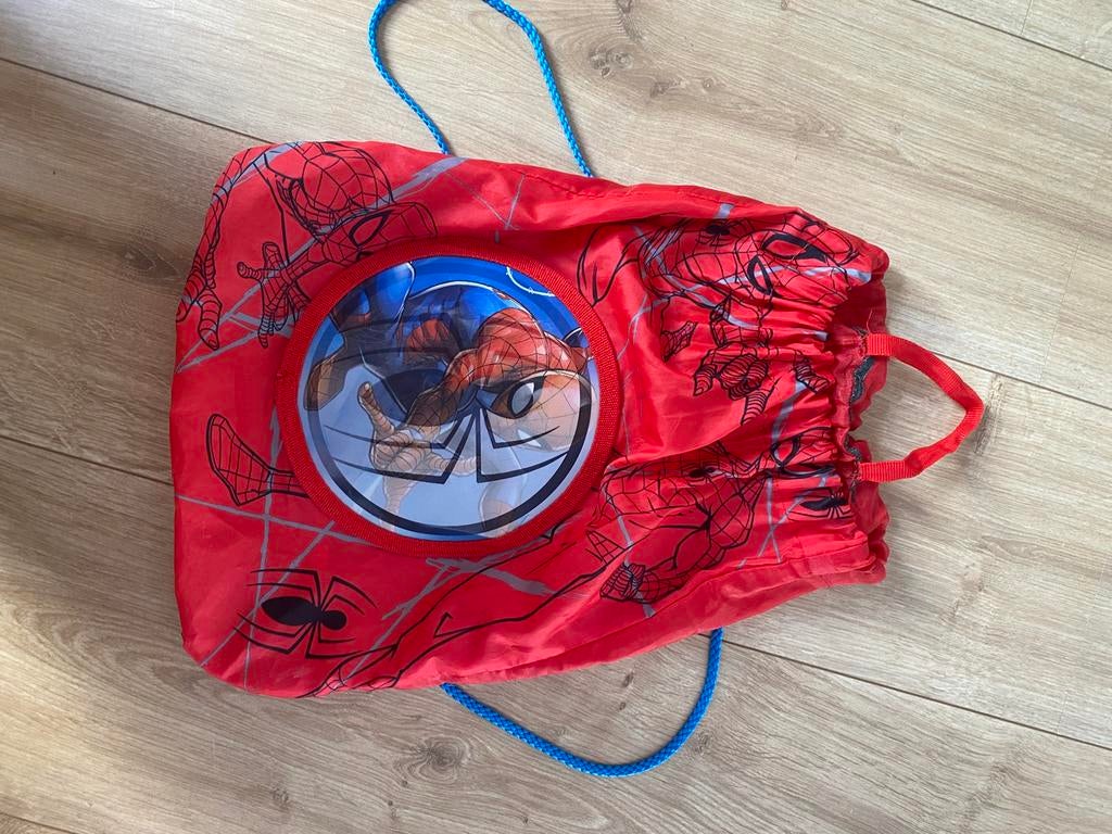 Gymtas Spiderman, bord bestek autos, etui brandweerman Sam, Ophalen, Gebruikt