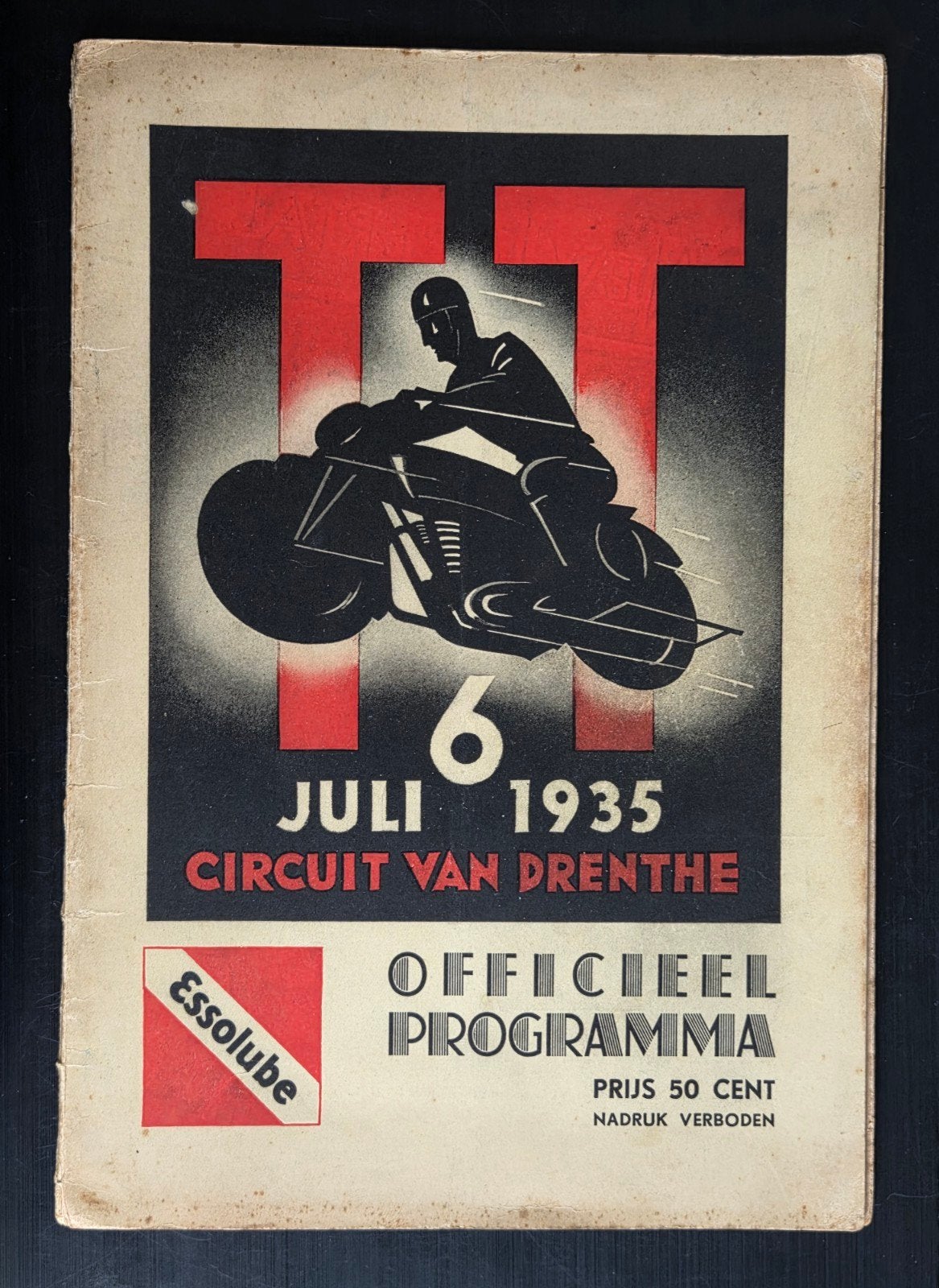 zeldzaam oud programma boekje TT ASSEN 1935 CIRCUIT DRENTHE, Ophalen of Verzenden, Gebruikt, Boek of Tijdschrift