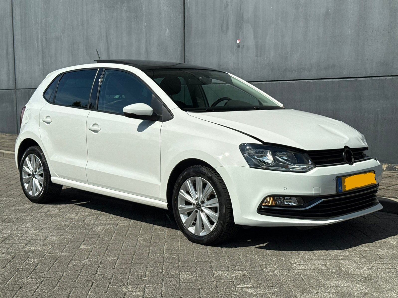 Volkswagen Polo 1.4 TDI PANO|NAP|DSG|CRUISE|, Auto diversen, Schadeauto's, Wit, Diesel, Hatchback, Ophalen