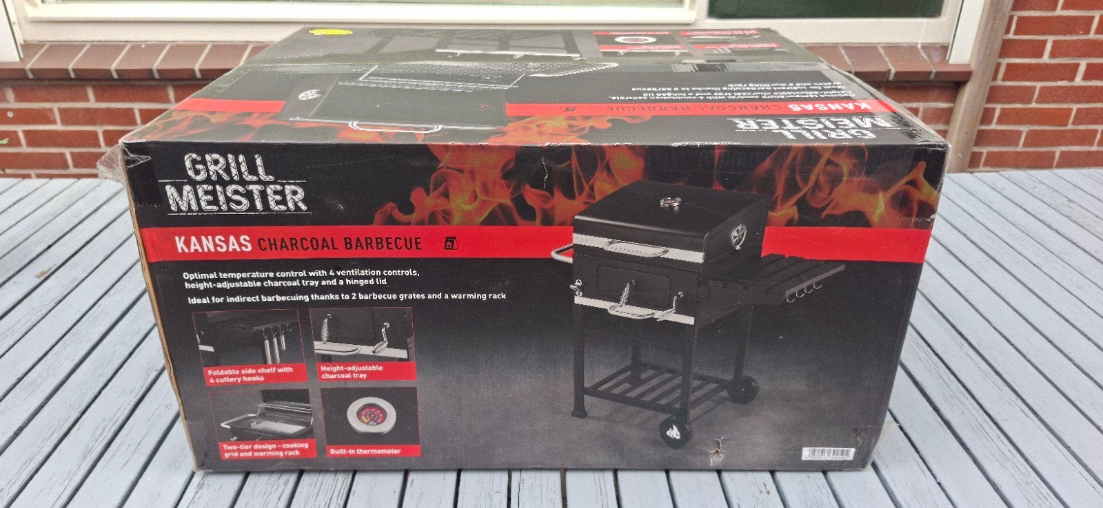 Grillmeister Kansas houtskoolbarbecue – nieuw in doos, Ophalen of Verzenden, Nieuw