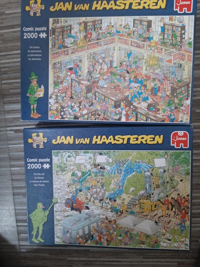 2 Haasteren puzzels 2000 stukjes samen 15 euro, Ophalen, Meer dan 1500 stukjes, Gebruikt