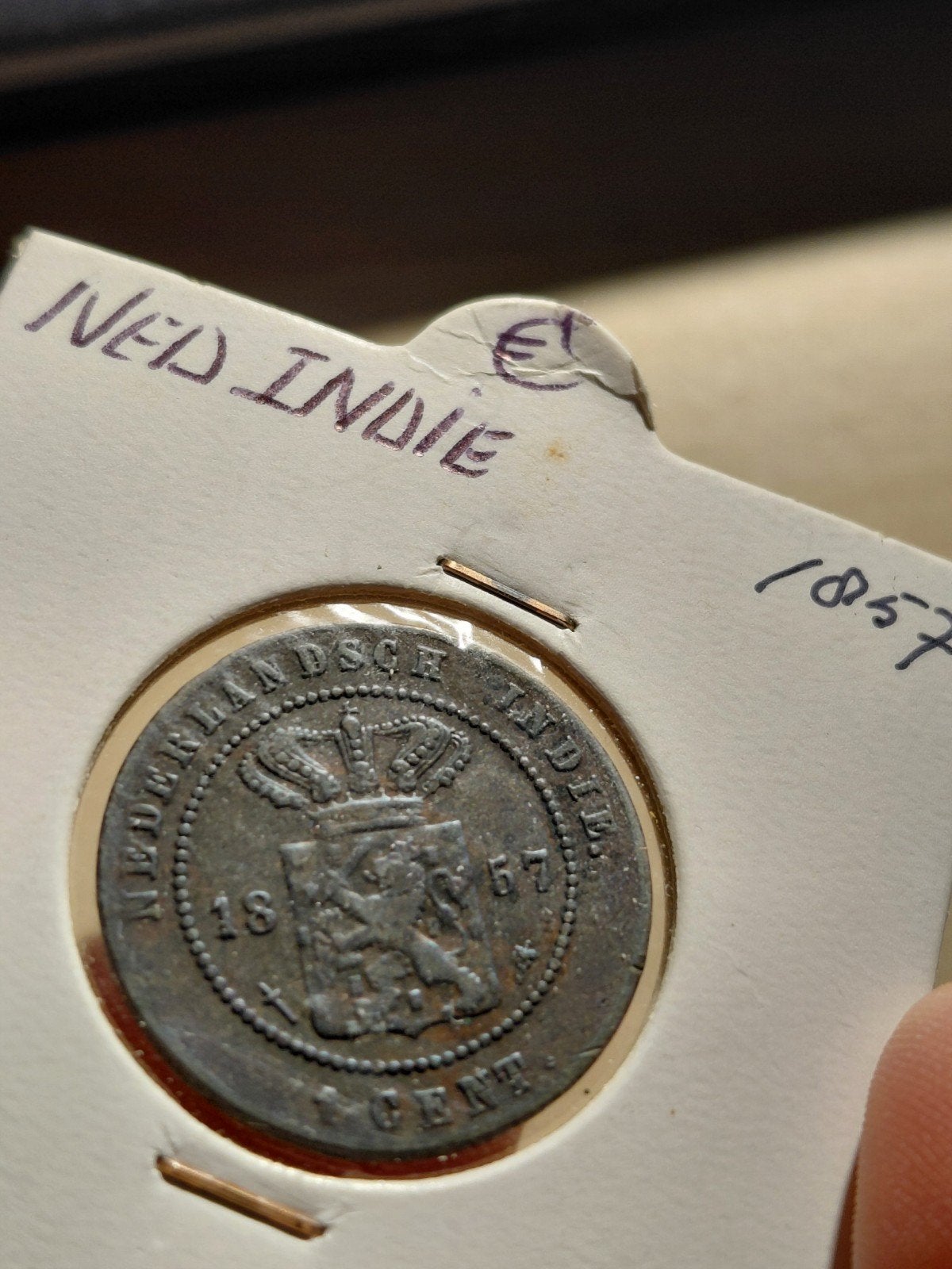 Historische munt Nederlands-Indië 1857 - 1 cent, Ophalen of Verzenden, Vóór koninkrijk, 1 cent, Losse munt