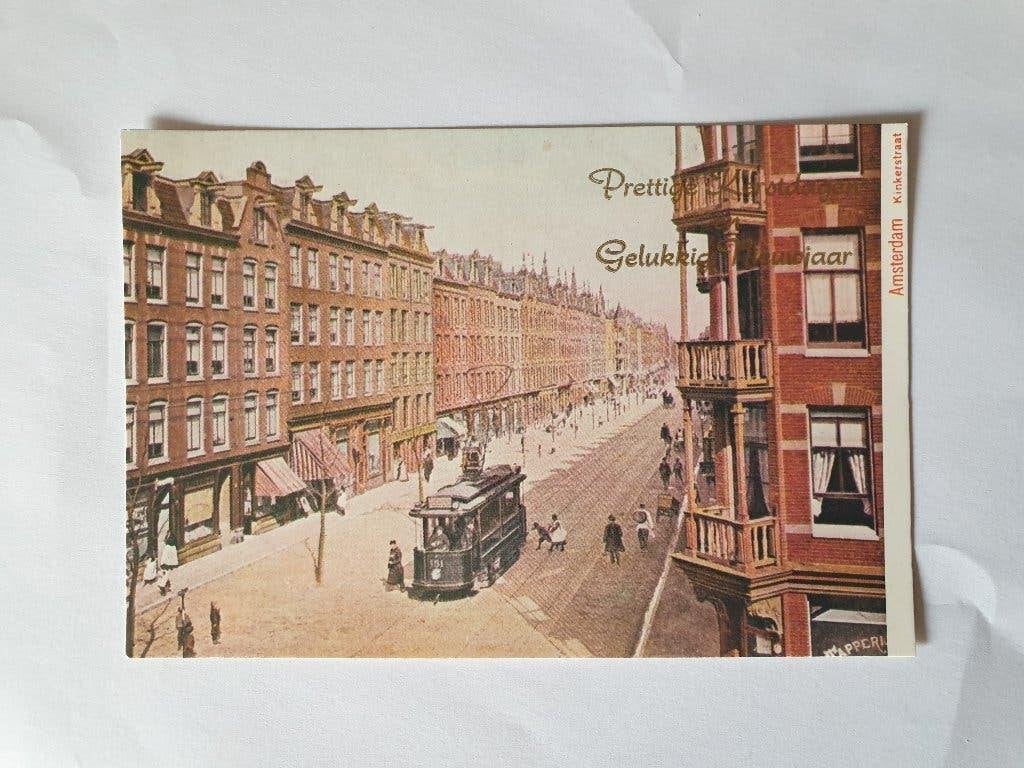 Ansichtkaart 1975 - Amsterdam 700 jaar - Kinkerstraat, Ophalen of Verzenden, 1960 tot 1980, Ongelopen, Noord-Holland