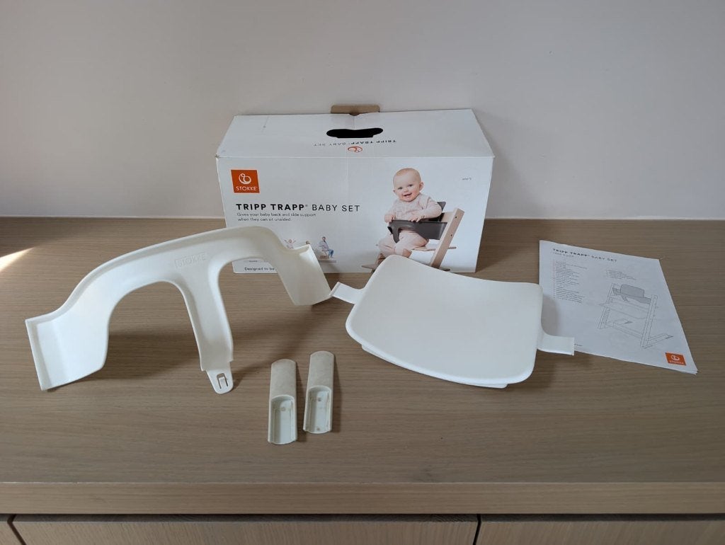 Stokke Tripp Trapp baby set en harness, Ophalen, Gebruikt, Meegroeistoel, Gordel(s)
