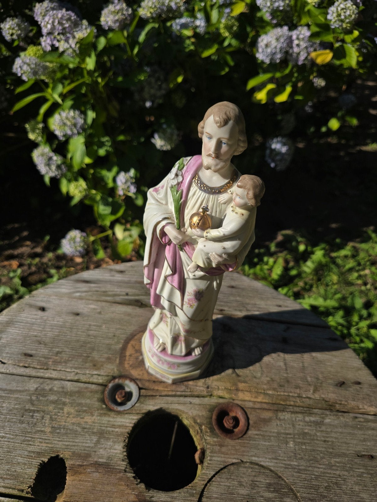 Biscuit porselein,jozus met kindje jezus, Antiek en Kunst, Ophalen of Verzenden
