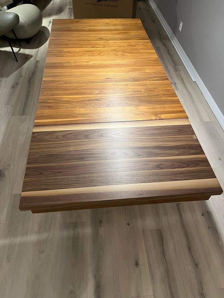 Hulstra Now uitschuifbare houten eettafel - 90x160/210cm, Ophalen, Gebruikt, 50 tot 100 cm, Vijf personen of meer