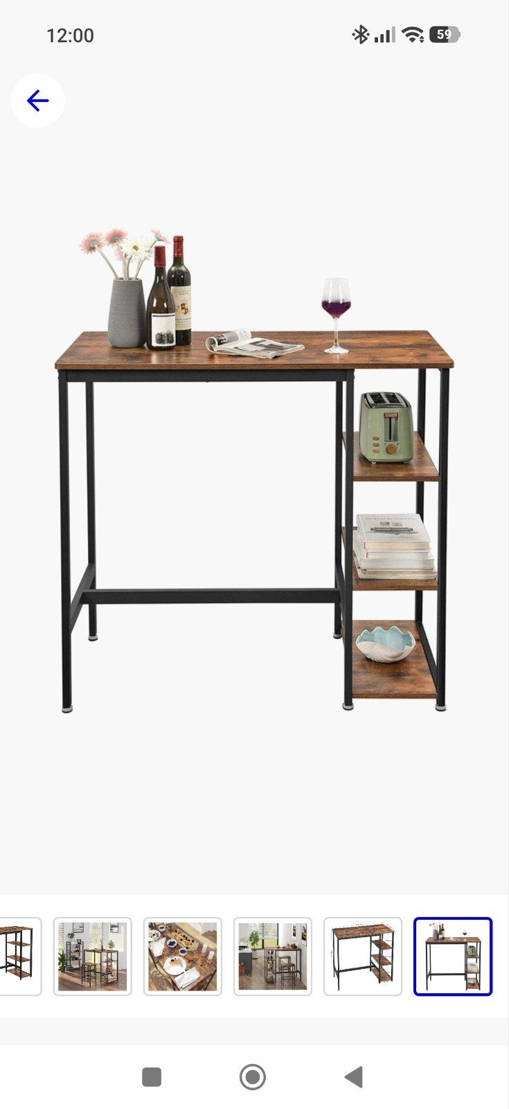 Bartafel met opbergvakken - zo goed als nieuw, Huis en Inrichting, Barren, Ophalen, Zo goed als nieuw
