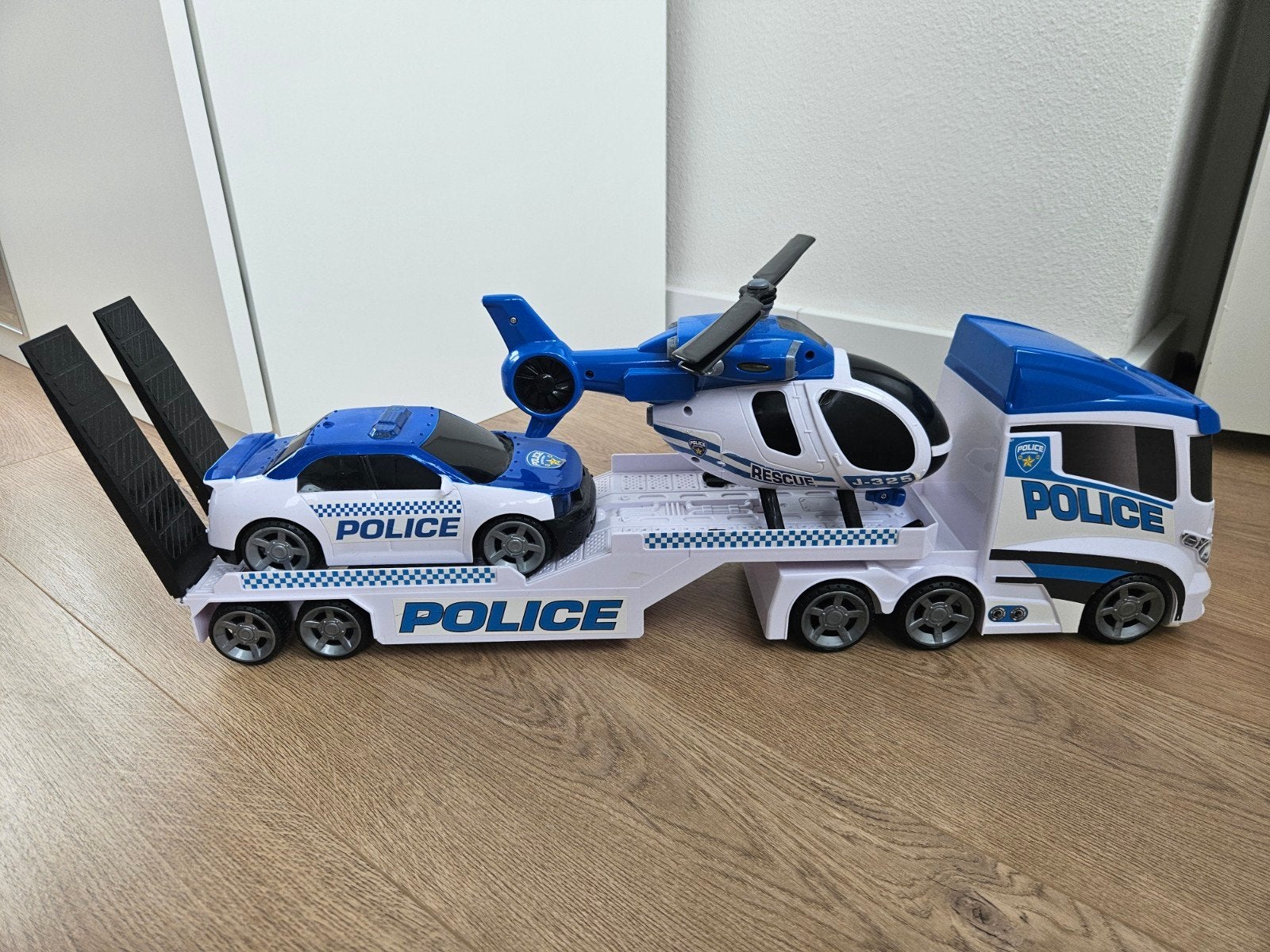 Teamsterz Politie Helikopter Transport Speelset, Ophalen, Zo goed als nieuw