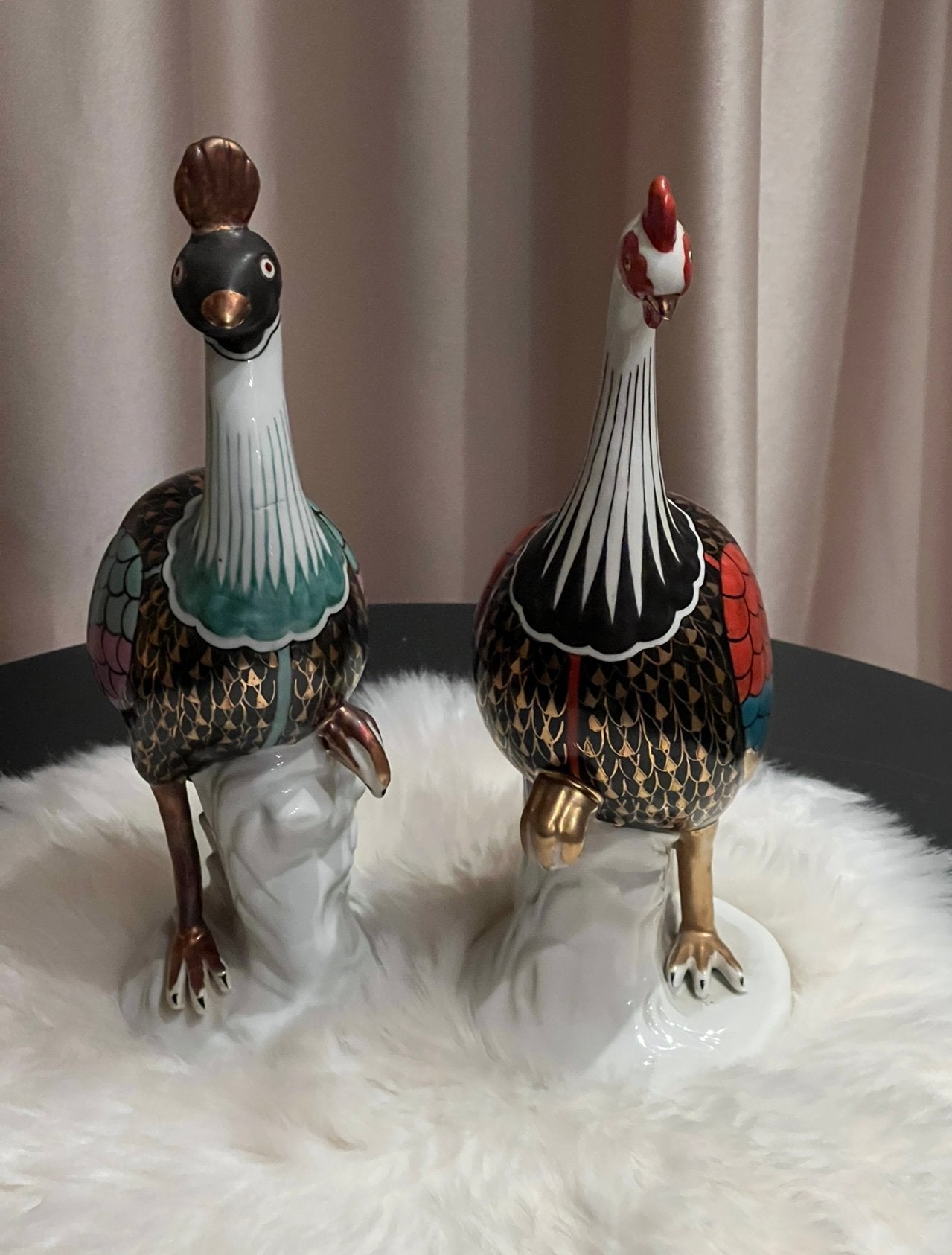 2 antieke porseleinen beelden, Ophalen of Verzenden